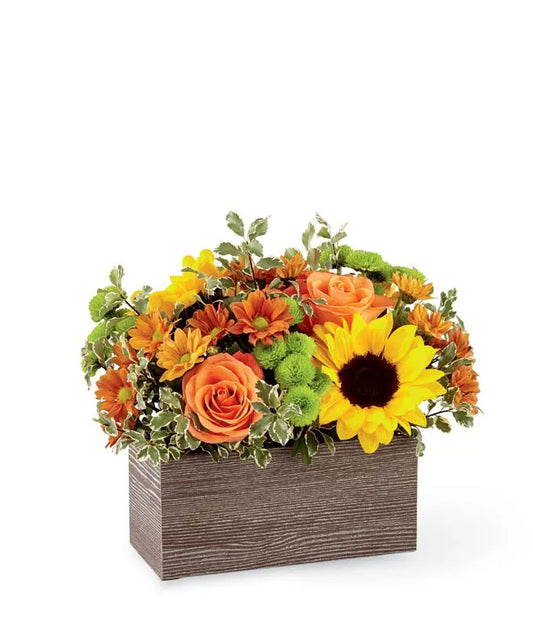 Cesta de flores de toffee