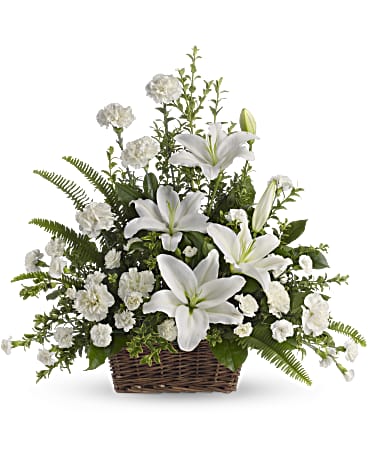 Cesta de Lirios Blancos