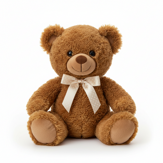 Stuffed Animals & Teddy Bear cuddly plush toy with a bow, perfect for comfort and companionship.